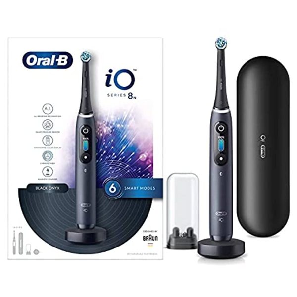 Oral B IO8 Black Ultimate Clean Electric Toothbrush With A Travel Case