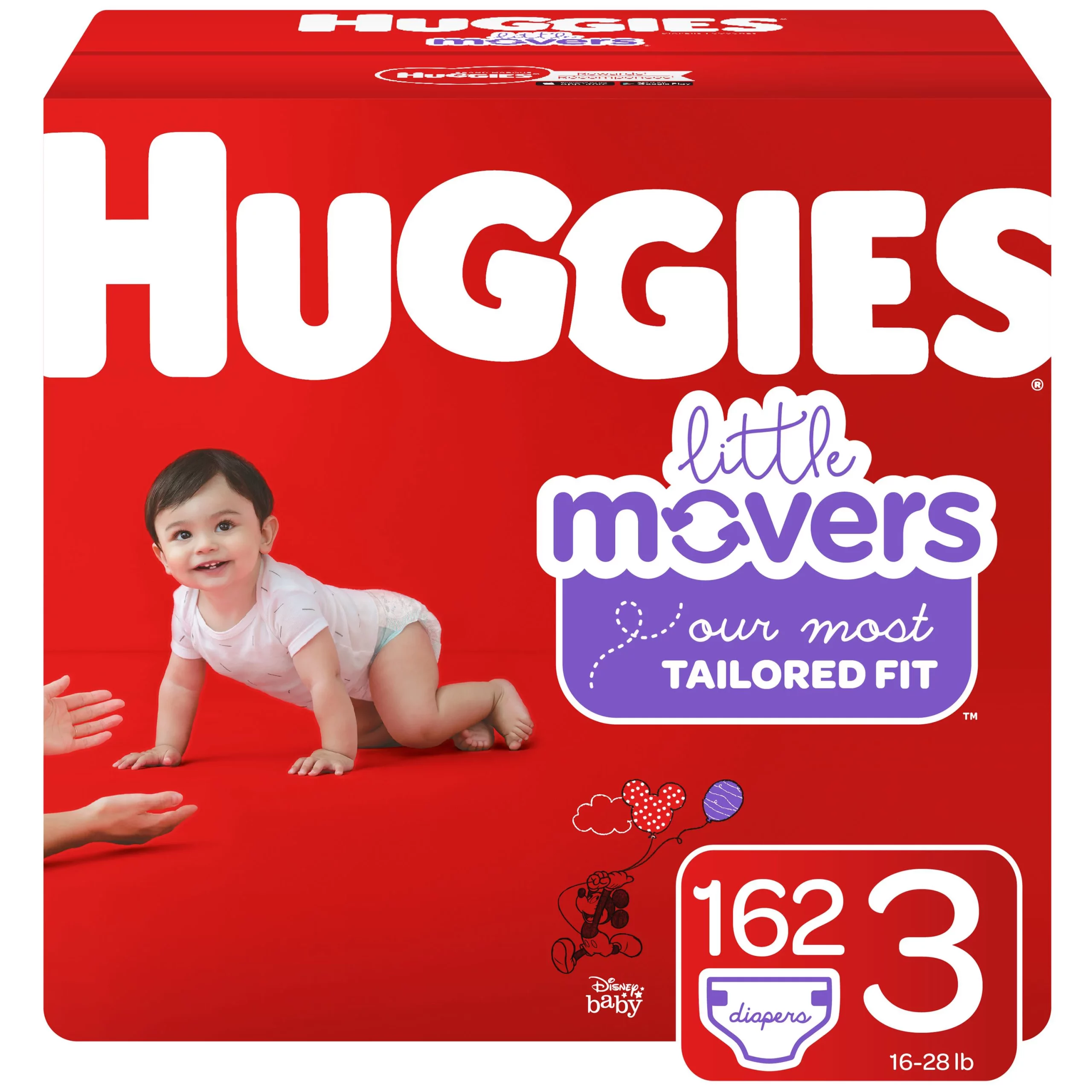 Huggies Little Movers Baby Diapers Size
